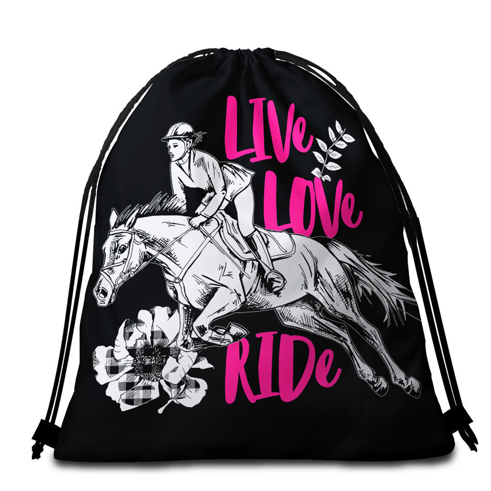 Dressage Beach Towel Pack Live Love Ride Horse Riding