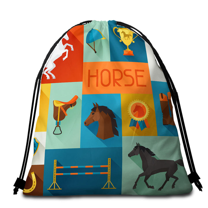 Dressage Horse Riding Beach Towel Pack