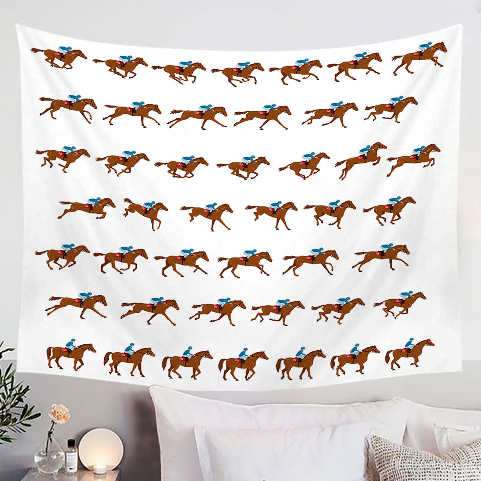 Dressage Horse Riding Pattern Wall Tapestry