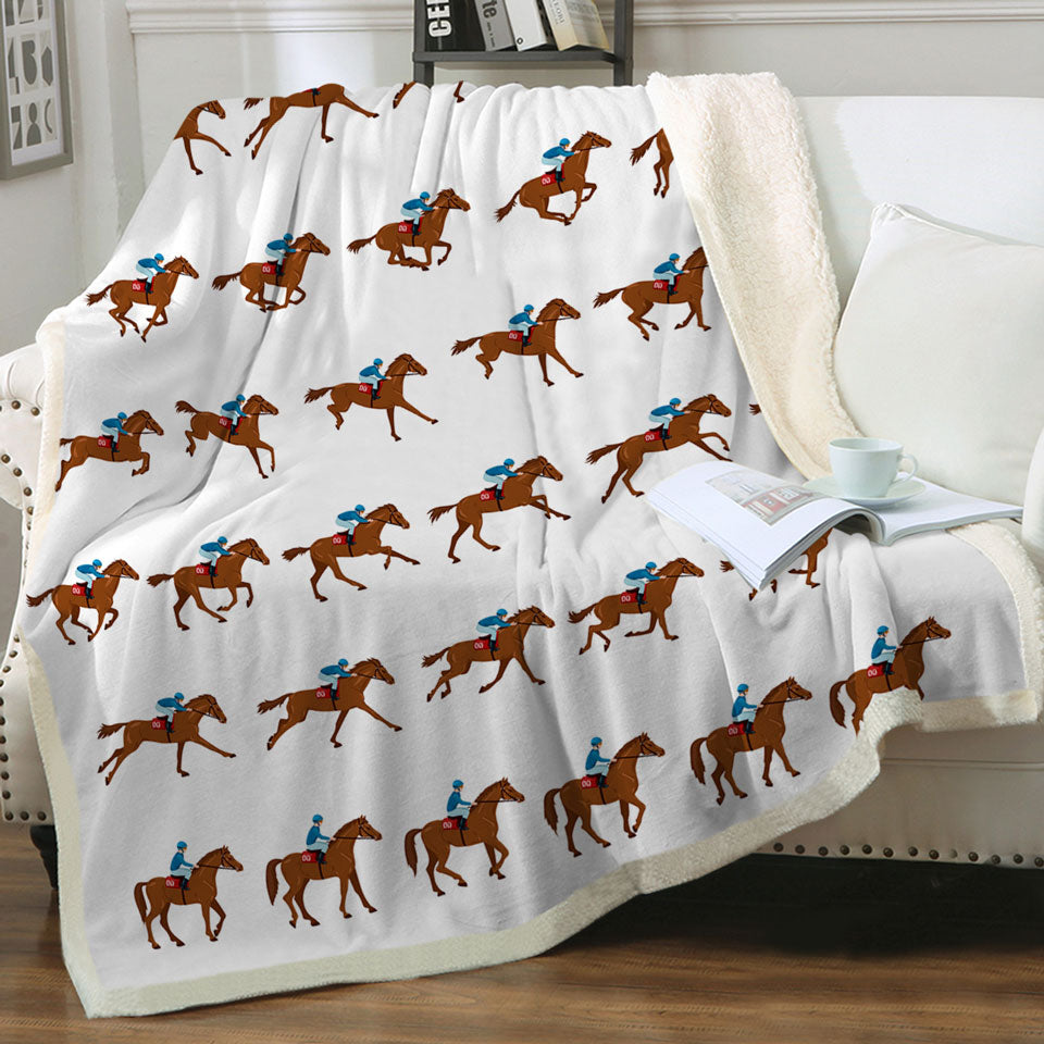 Dressage Horse Riding Sofa Blankets