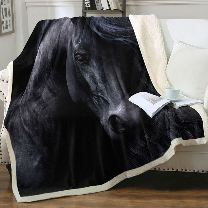 products/Elegant-Horse-Art-the-Black-Throw-Blanket