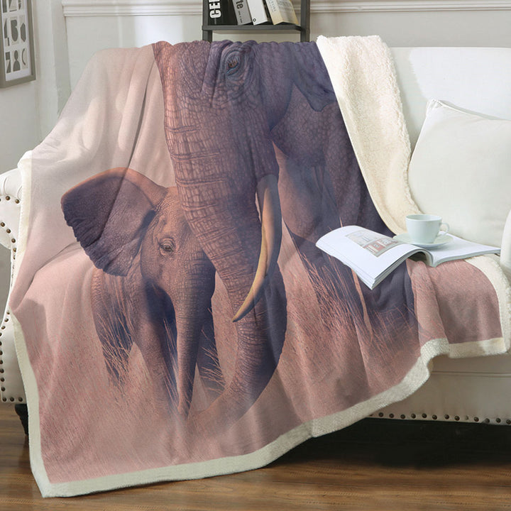 products/Elephant-Throw-Blanket-Cute-Baby-Elephant-and-its-Mommy-Animal-Art