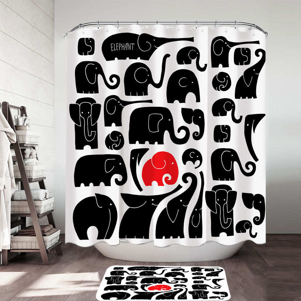 Elephants Shower Curtain