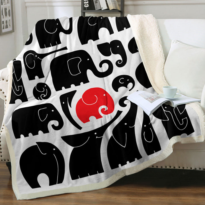 Elephants Throw Blanket