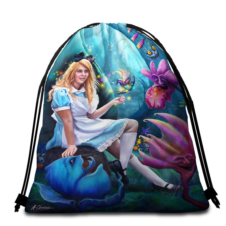 Fairy Tale Wonderland Beach Towel Bags for Kids
