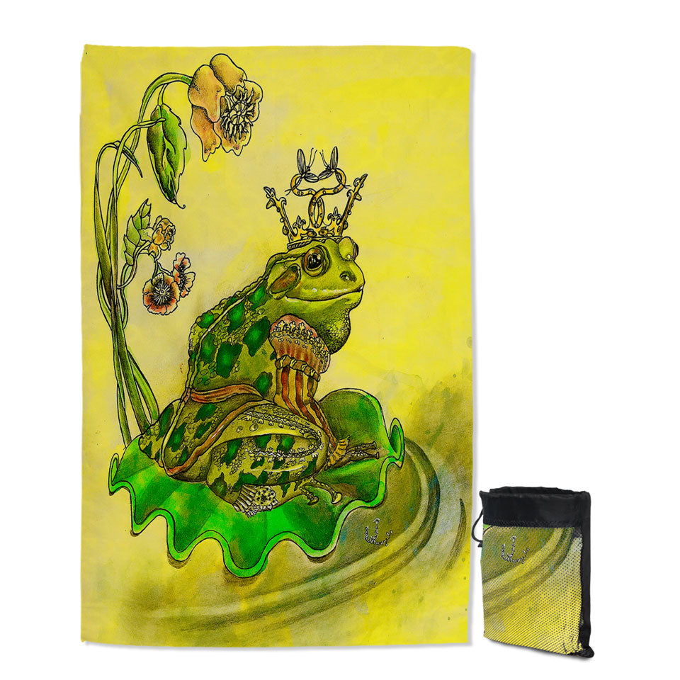 Fairy Tales Art Frog Prince Quick Dry Beach Towel
