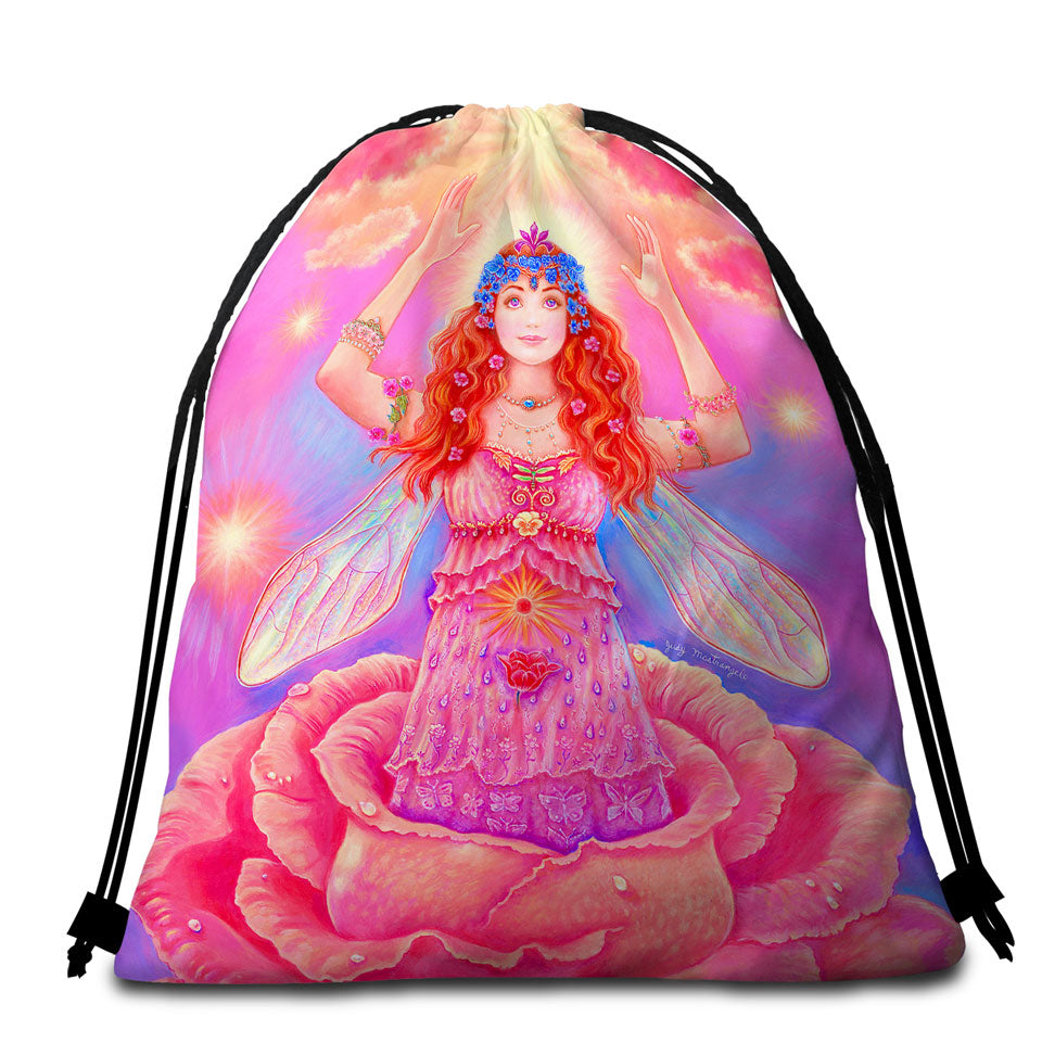 Native American Golden Horse Beach Towel Bags