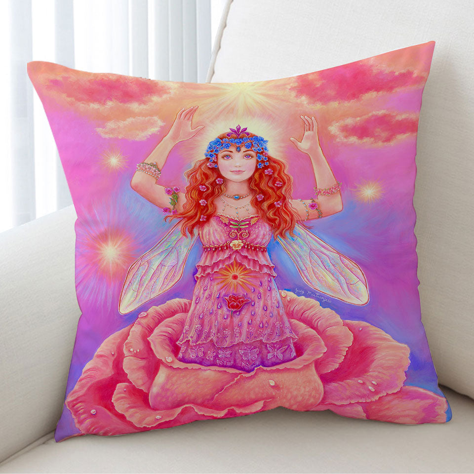 Fairy Tales Cushions Art Rose Angel Flower Spirit