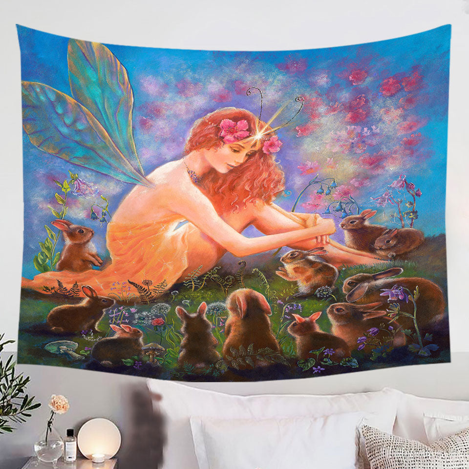 Fairy-Tales-Tapestry-Wall-Decor-Art-the-Fairy-and-the-Velveteen-Rabbit