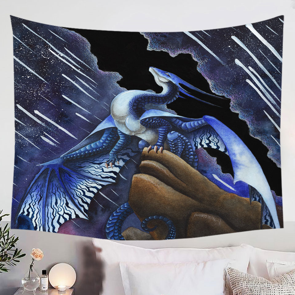 Falling-Stars-Blue-Purple-Dragon-Tapestry