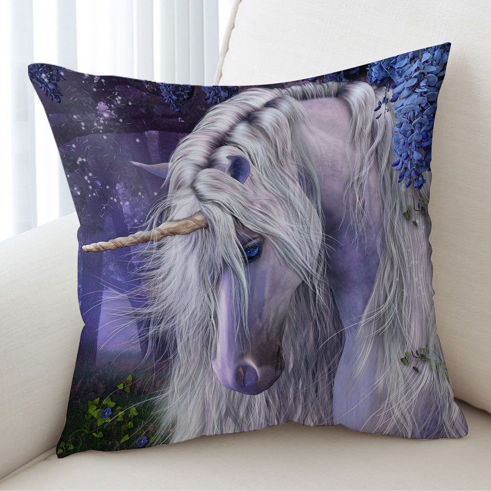 Fantast Art Moonlight Serenade Unicorn Throw Cushions