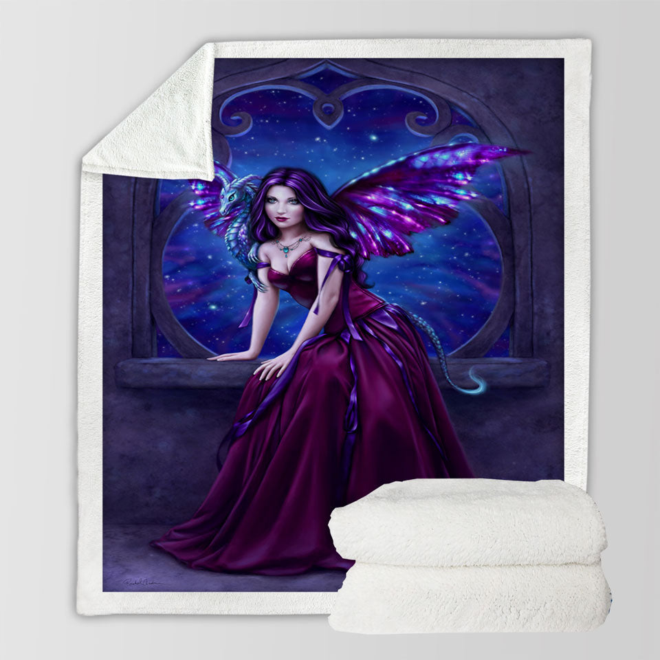 products/Fantasy-Art-Andromeda-the-Purple-Dragon-Fairy-Sofa-Blankets
