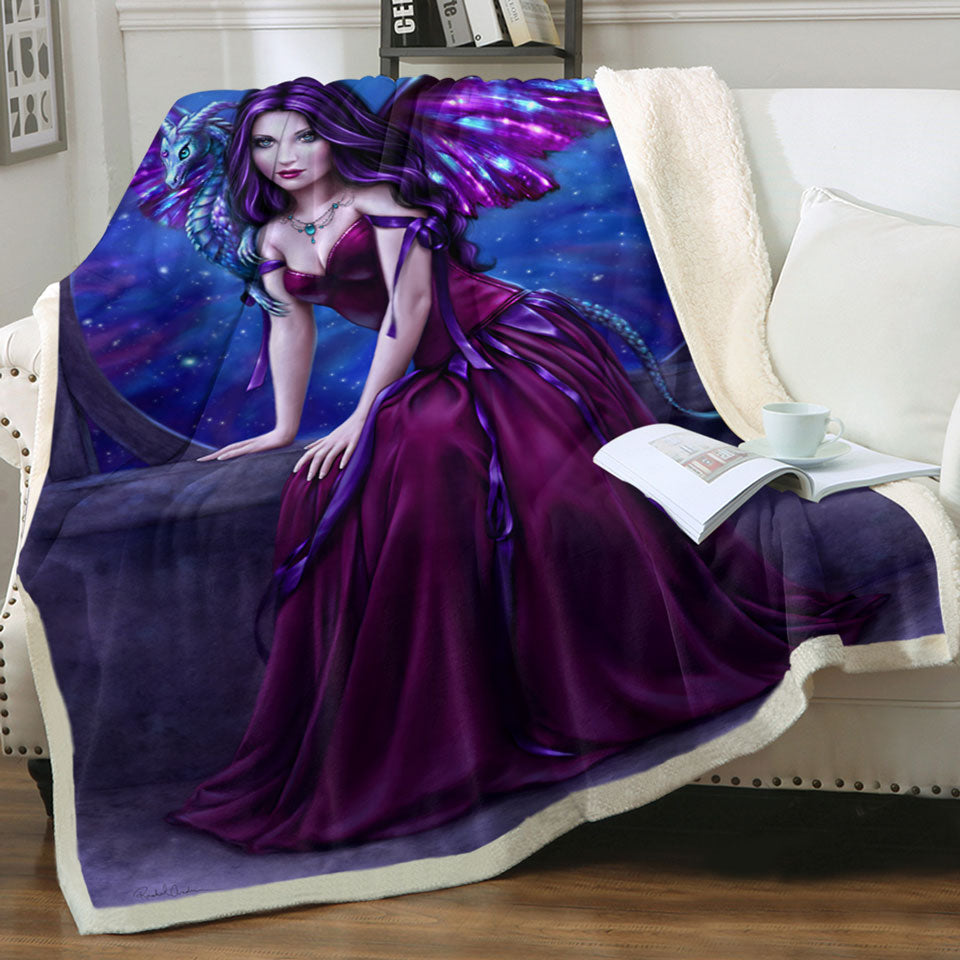 products/Fantasy-Art-Andromeda-the-Purple-Dragon-Fairy-Throw-Blanket