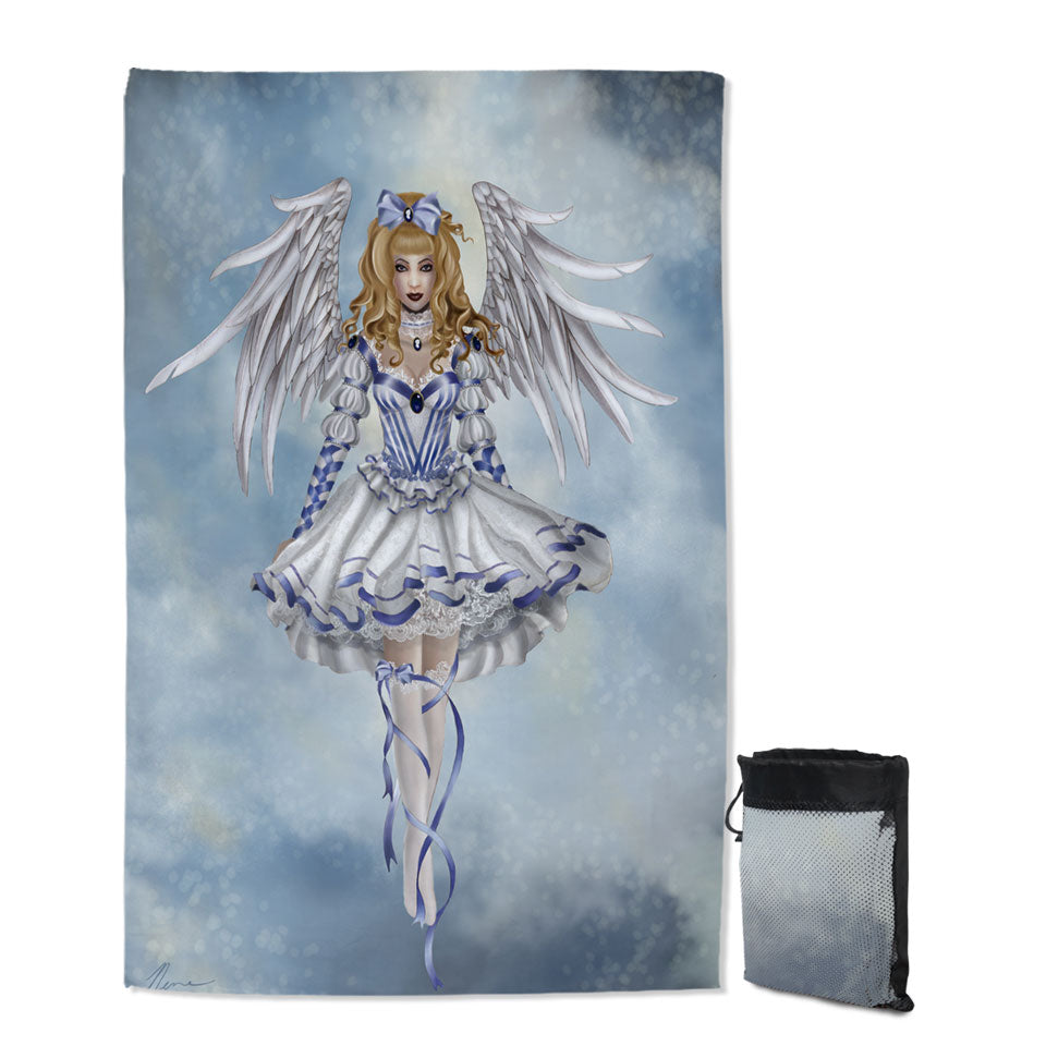 Fantasy Art Angelic Princess Lightweight Beach Towel