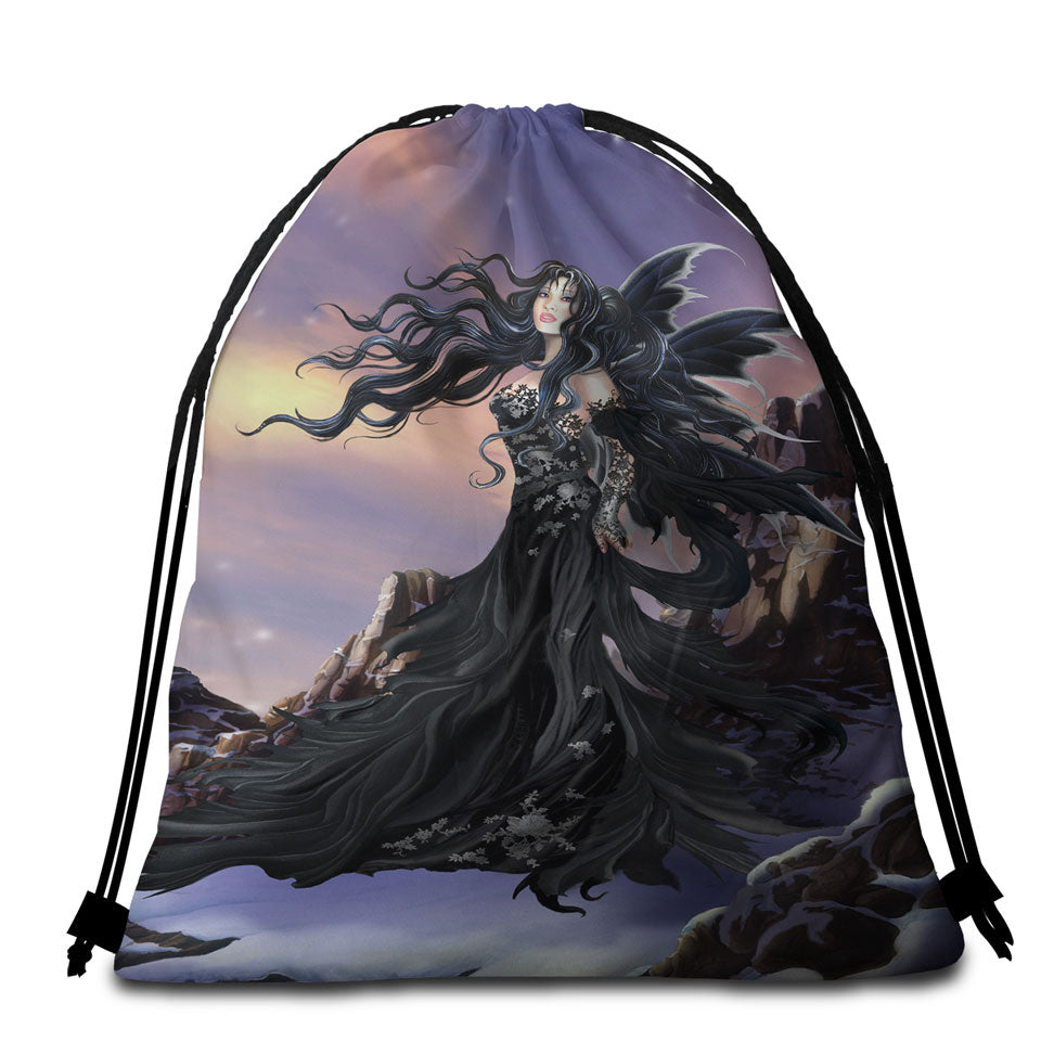Fantasy Art Aria the Darkness Angel Beach Bags and Towels