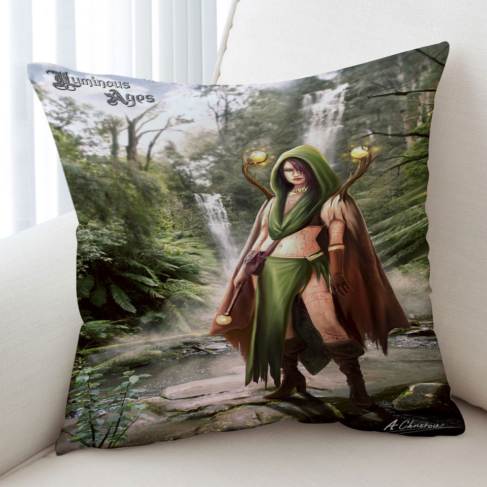 Fantasy Art Beautiful Woman Warrior Cushion Covers