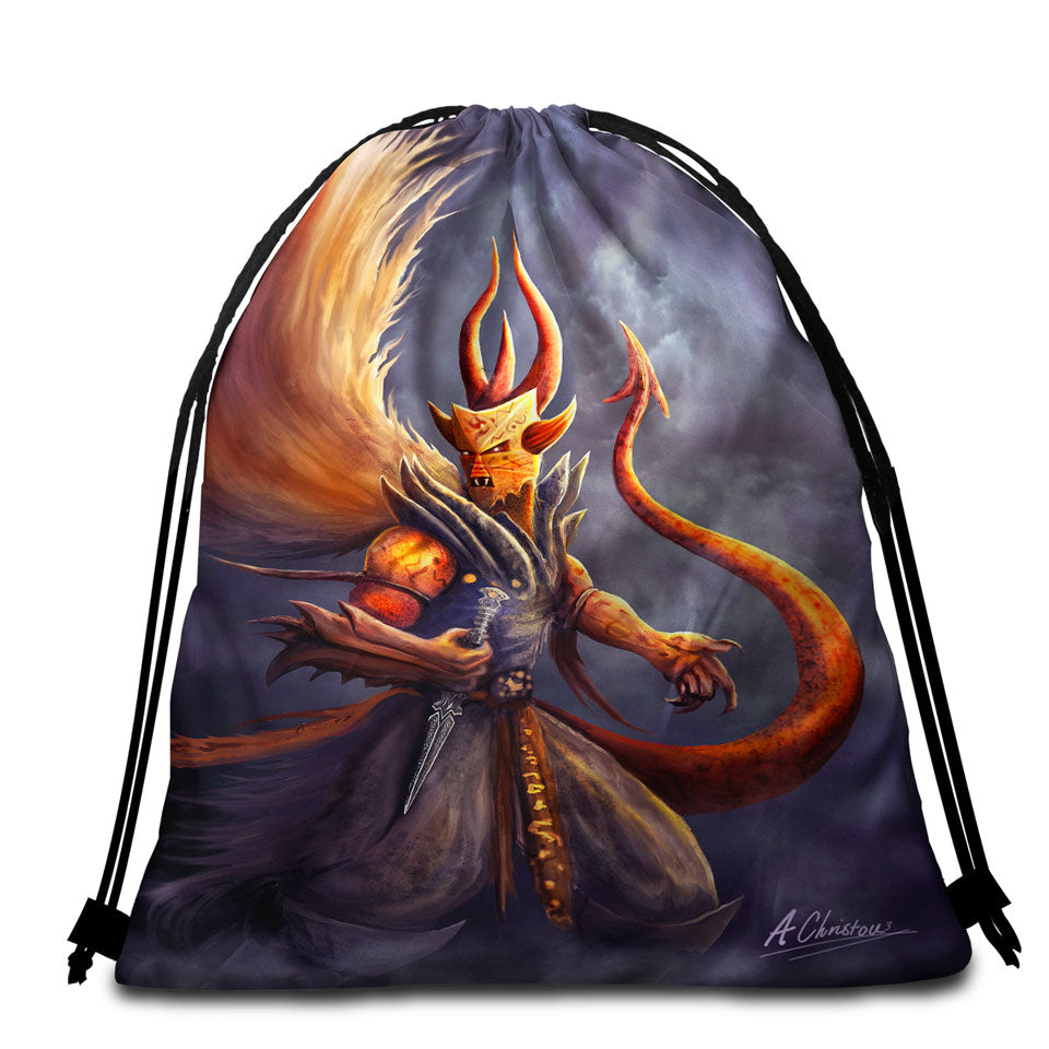 The Awakening Cool Fantasy Dragon Beach Towel Bags