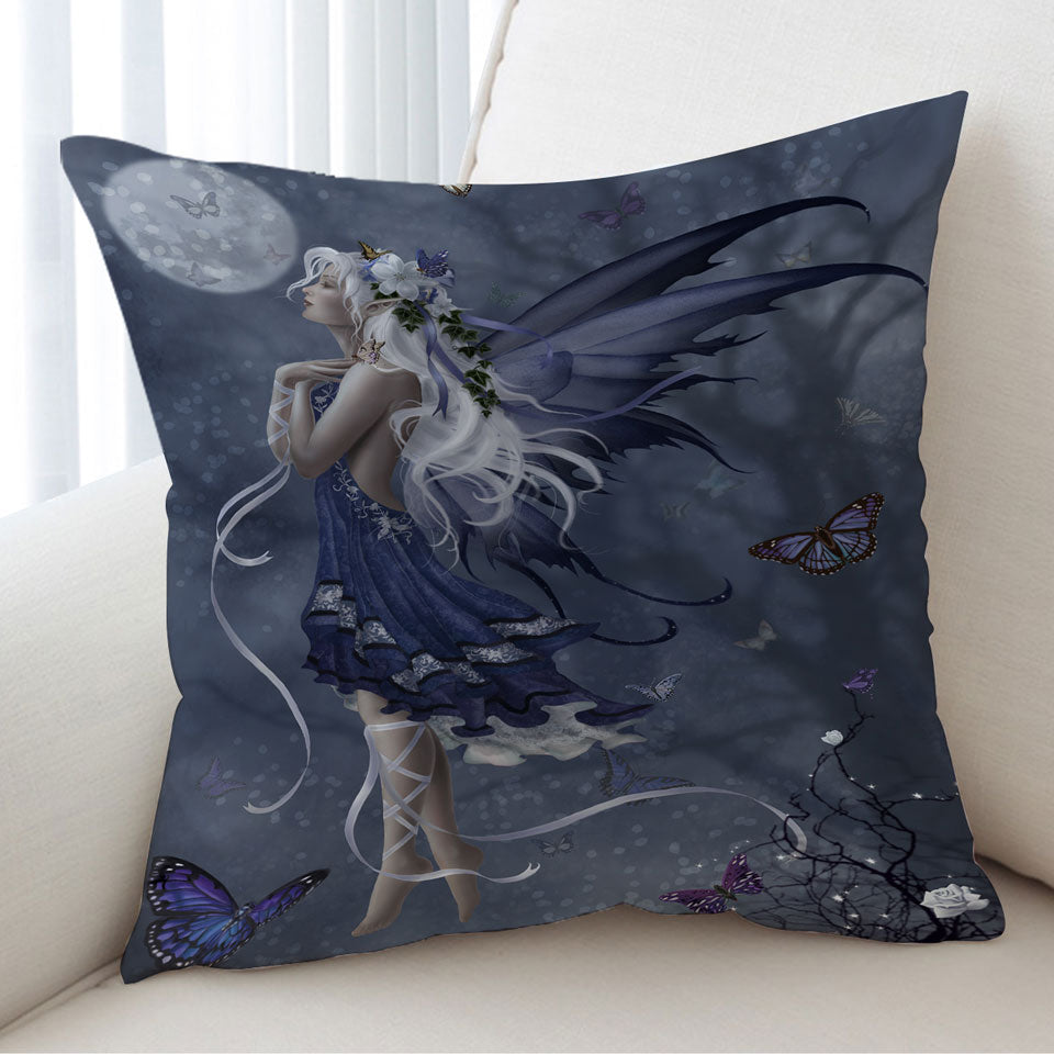 Fantasy Art Blue Nocturne Fairy Cushions