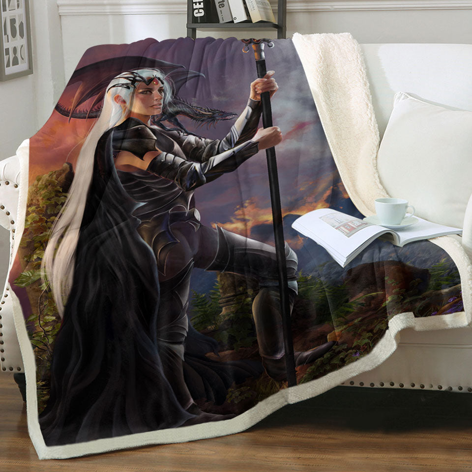 products/Fantasy-Art-Burning-Valley-and-Dragon-Girl-Warrior-Throw-Blanket