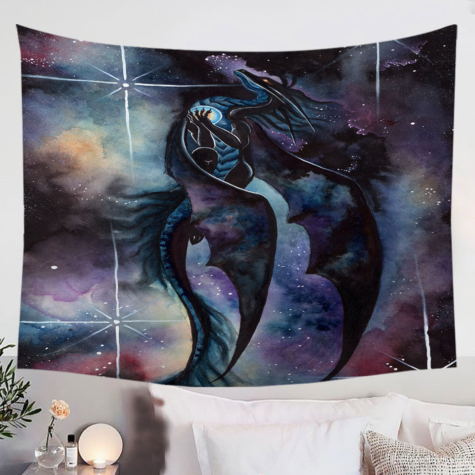 Fantasy-Art-Carried-by-Darkness-Space-Dragon-Wall-Art-Decor