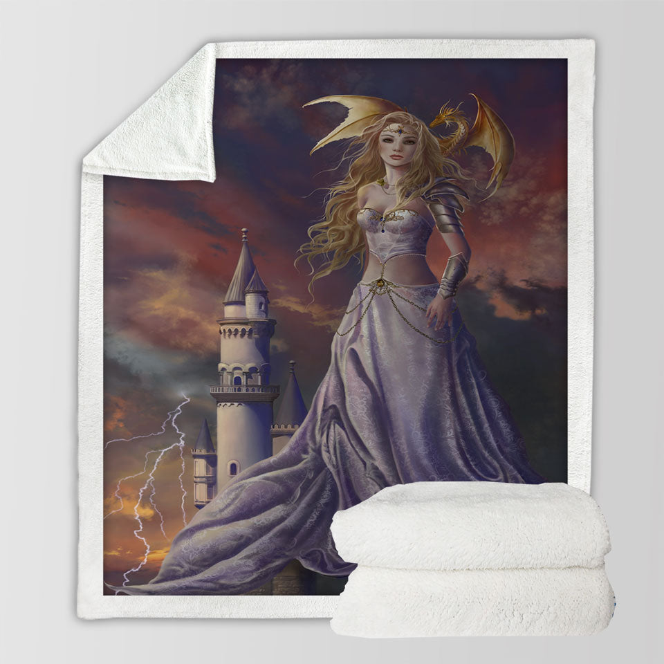 products/Fantasy-Art-Castle-Sherpa-Blanket-the-Beautiful-Dragon-Princess