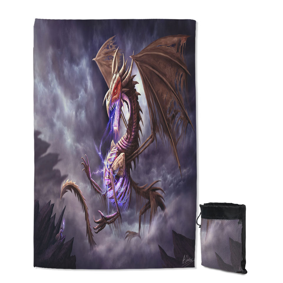 Fantasy Art Cool Bone Dragon Pool Towels