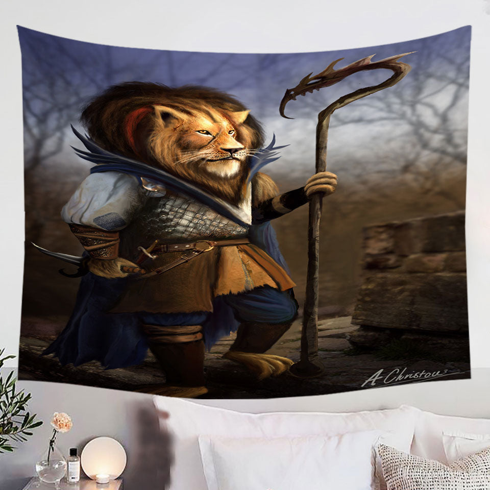 Fantasy-Art-Cool-Lion-Warrior-Wall-Decor