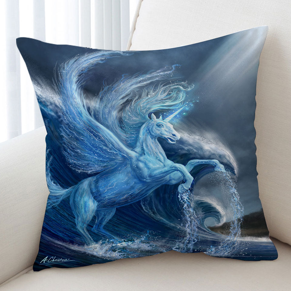 Fantasy Art Cool Water Pegasus Cushion