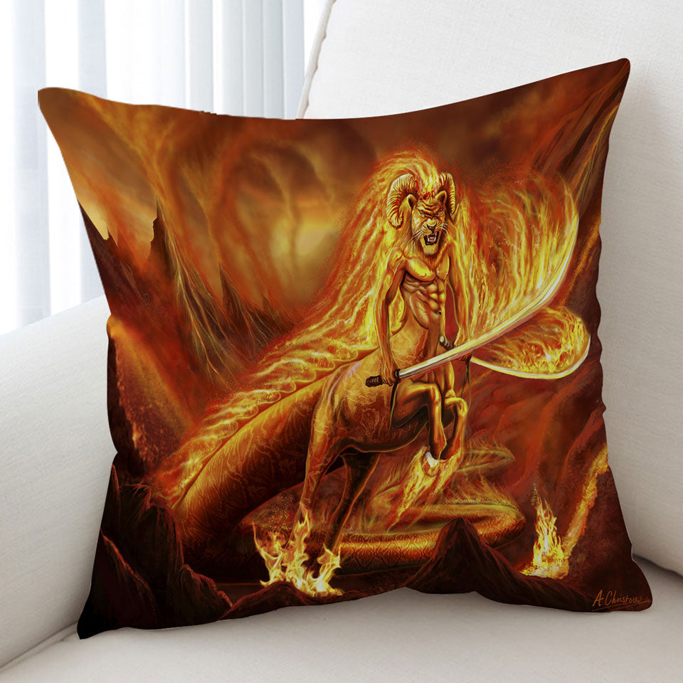 Fantasy Art Creature of Fire Cushion Cover