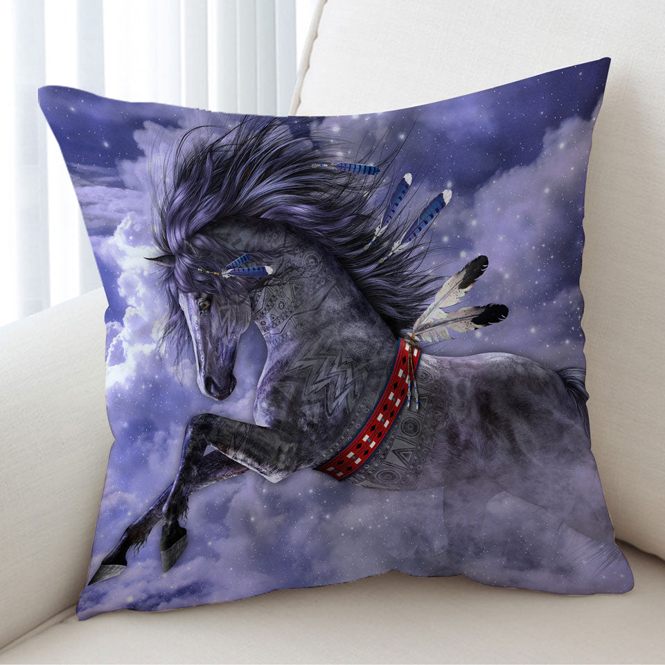 Fantasy Art Cushion Covers Spirit Horse in the Clouds