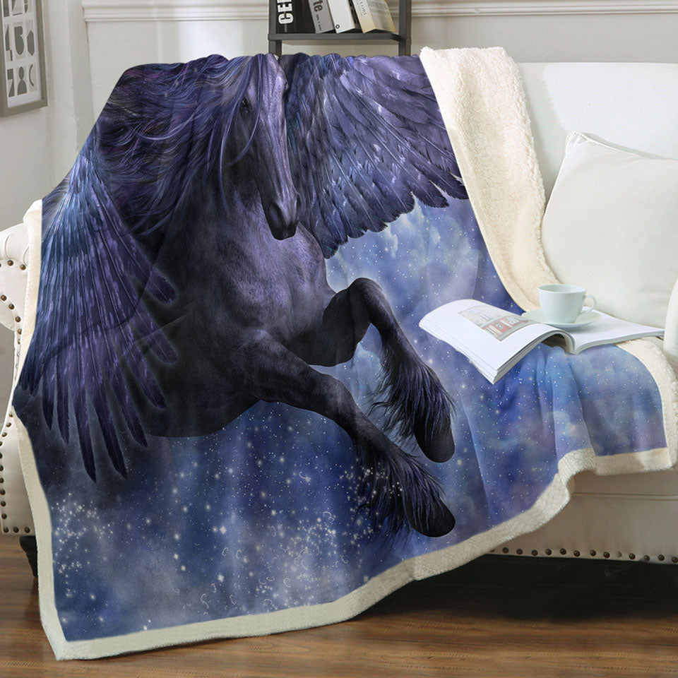 products/Fantasy-Art-Decorative-Blankets-the-Magical-Dark-Angel-Horse