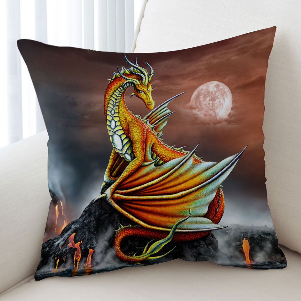 Fantasy Art Everly the Volcano Island Dragon Cushion Covers