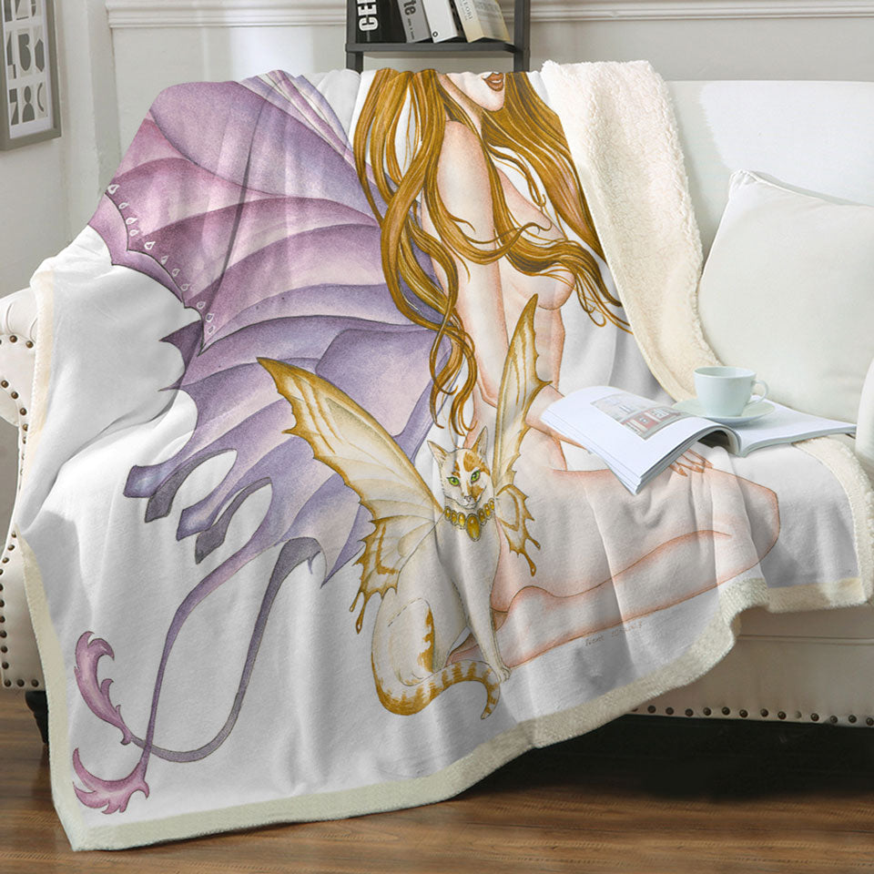 products/Fantasy-Art-Fairy-Cat-and-Amber-the-Sexy-Fairy-Throw-Blanket
