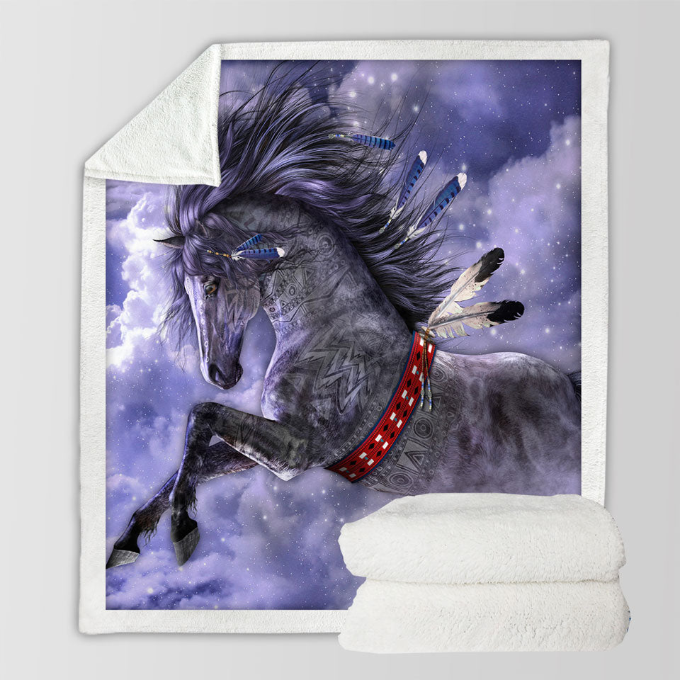 products/Fantasy-Art-Fleece-Blankets-Spirit-Horse-in-the-Clouds