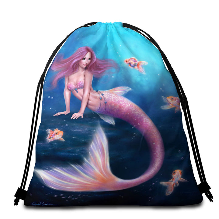 The Monarch Fantasy Art Dragon Sits on Flower Nice Beach Towel Bag