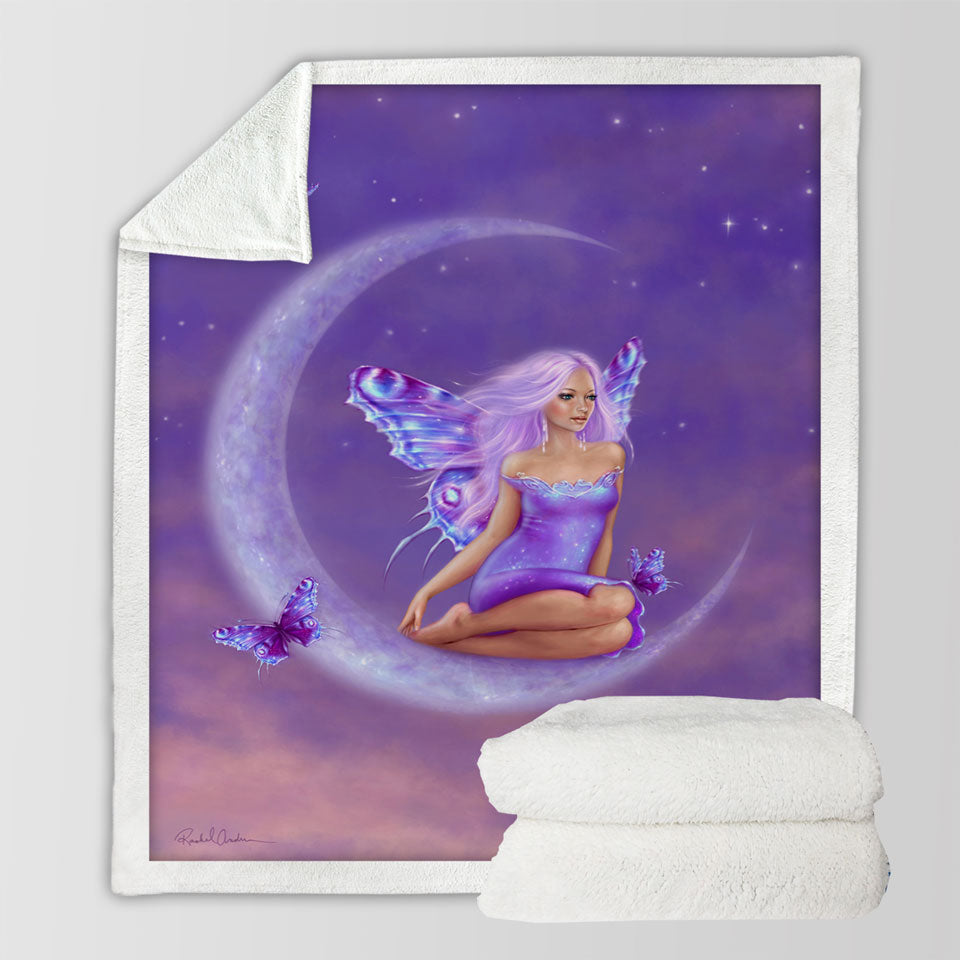 products/Fantasy-Art-Lavender-Moon-and-Pretty-Butterfly-Girl-Lightweight-Blankets