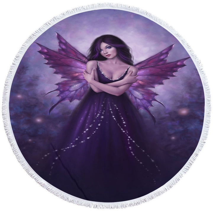 Fantasy Art Mirabella Beautiful Butterfly Girl Circle Towel