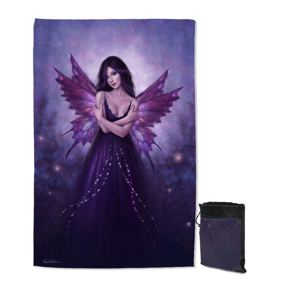 Fantasy Art Mirabella Beautiful Butterfly Girl Giant Beach Towel