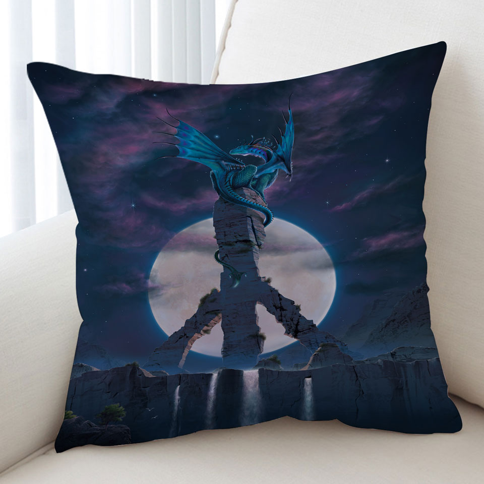 Fantasy Art Moon Peace Dragon Cushion Covers