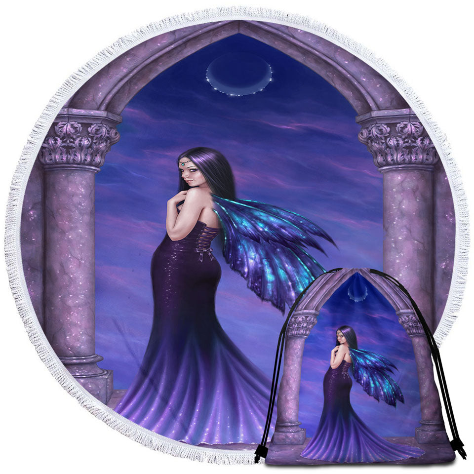 Fantasy Art Mystique Mysterious Beautiful Fairy Beach Towels and Bags Set