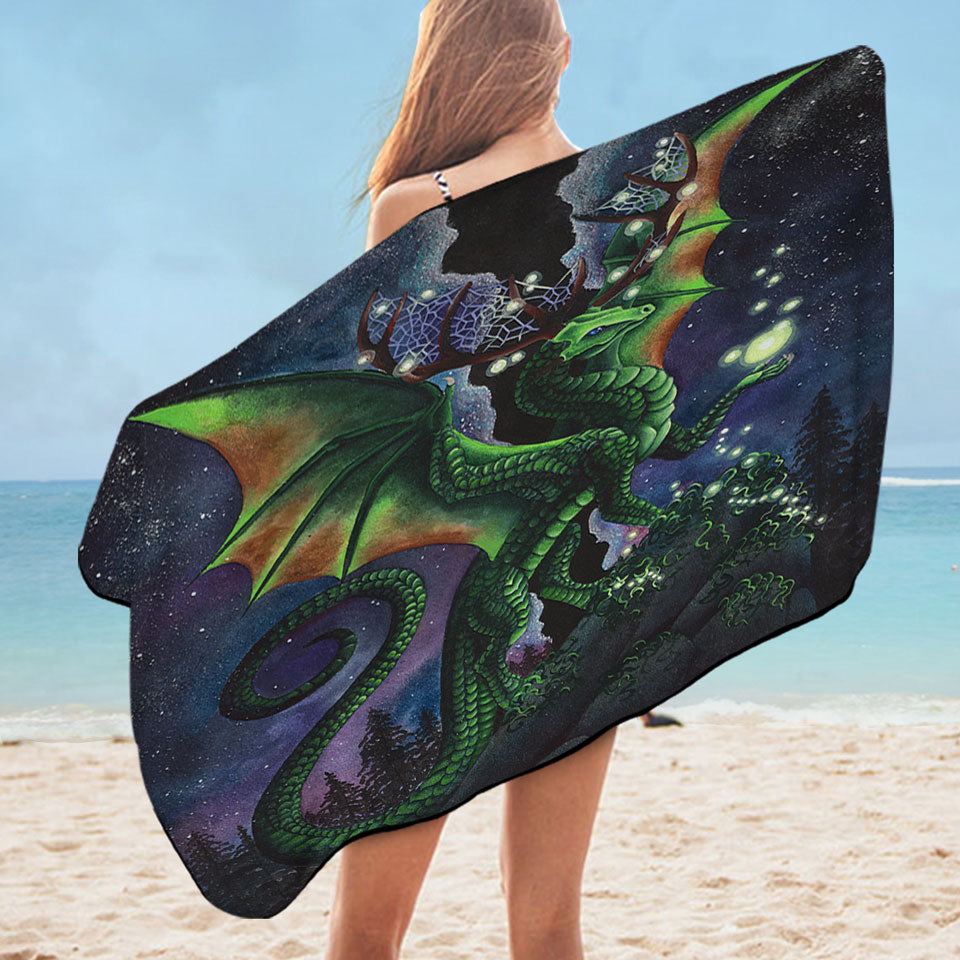 Fantasy Art Pool Towel Dragon the Dream Keeper