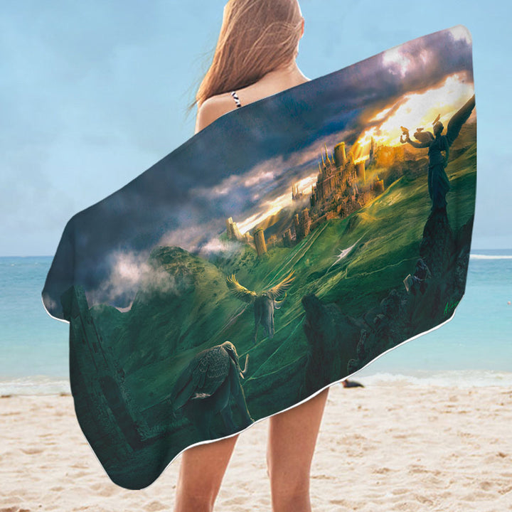 Fantasy Art Pool Towels the Castle Highlands