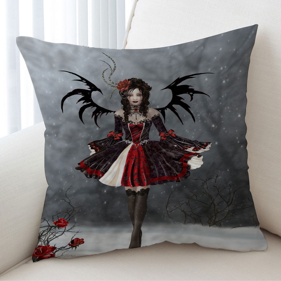 Fantasy Art Roses and Gothic Princess Cushion