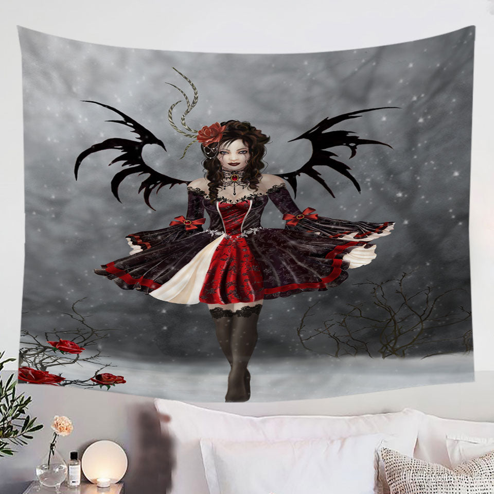 Fantasy-Art-Roses-and-Gothic-Princess-Tapestry