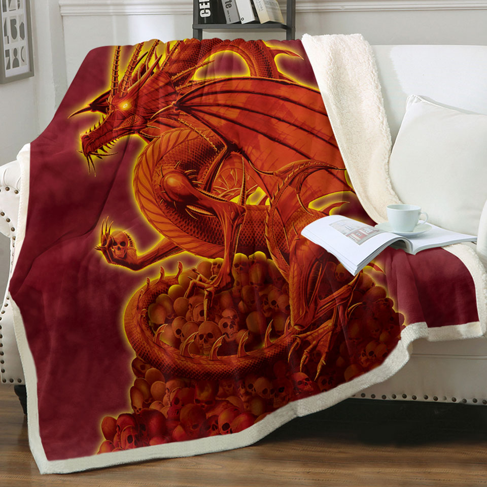 products/Fantasy-Art-Scary-Human-Skulls-Red-Dragon-Sherpa-Blanket