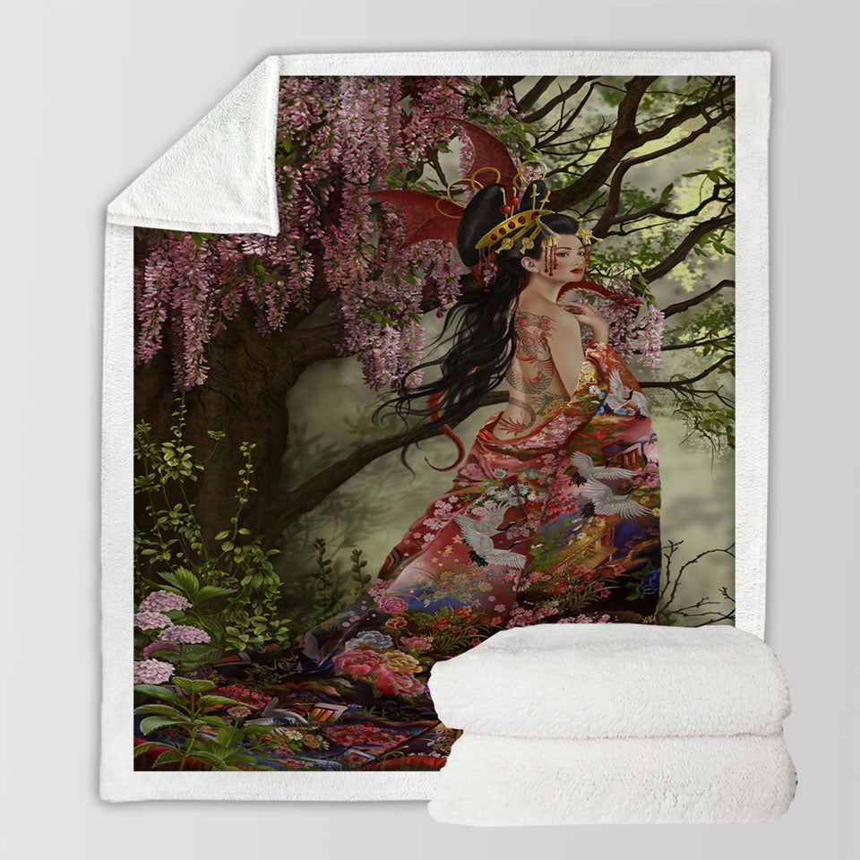 products/Fantasy-Art-Silk-the-Japanese-Garden-Fairy-Sofa-Throws