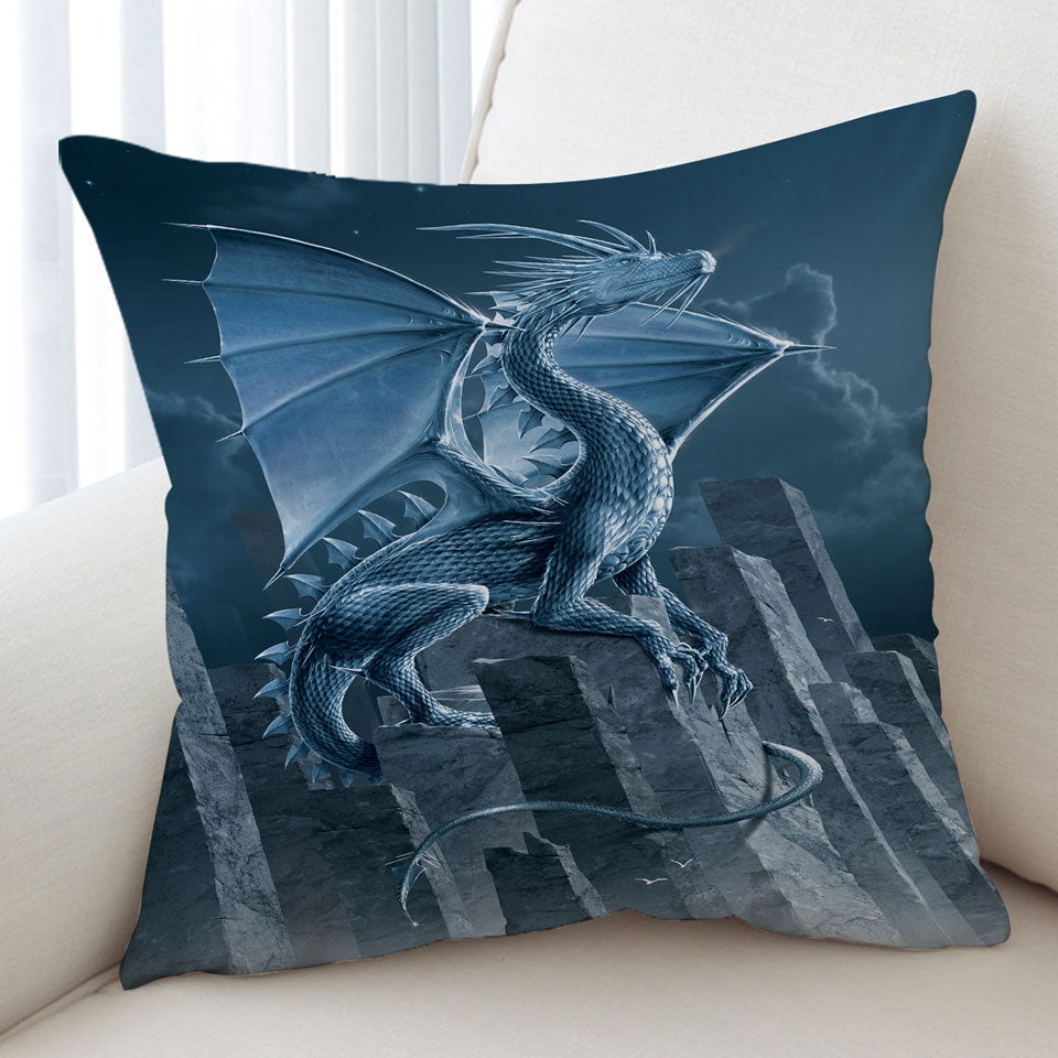 Fantasy Art Silver Dragon Cushion Covers