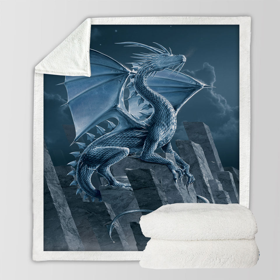products/Fantasy-Art-Silver-Dragon-Sherpa-Blanket