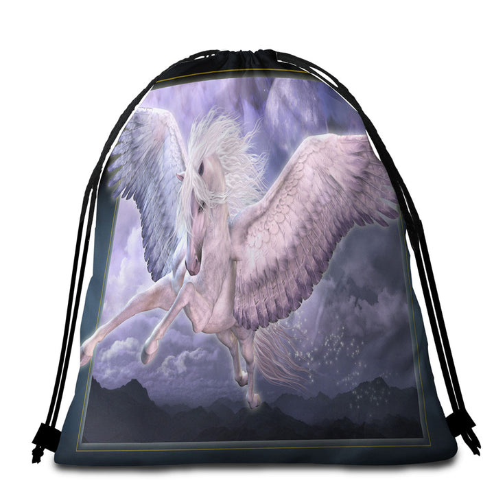 Fantasy Art Taking Flight Magical Flying Horse Pegasus Beach Towel Pack