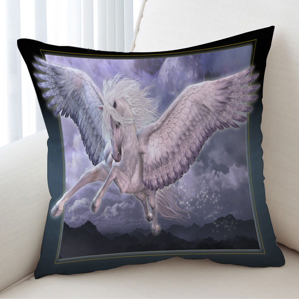 Fantasy Art Taking Flight Magical Flying Horse Pegasus Cushions